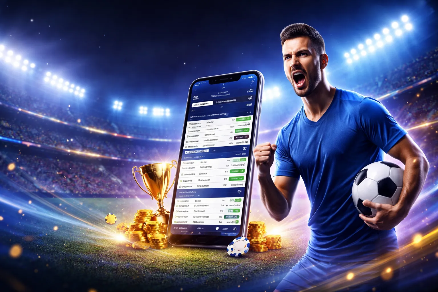 Nền tảng 68win TV Online với hình ảnh thể thao và casino sôi động